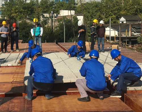 【转型升级】腾博汇首个装配式公共建筑PC构件成功吊装